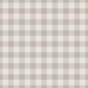 Gingham Pattern - White Dove and Silver Dollar