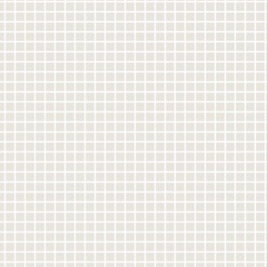 Small Grid Pattern - White Dove and White