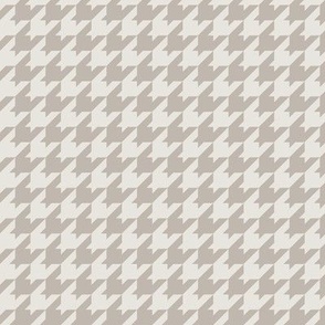 Houndstooth Pattern - White Dove and Silver Dollar