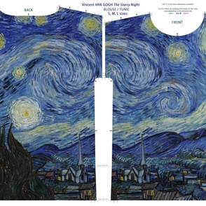 Van Gogh Starry Night cutnsew blouse or tunic 
