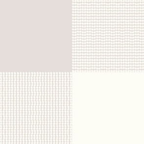 Fun Pearls and Dots Textured Buffalo Checks Earth Tones Mix Large Whimsical Funky Retro Checks Pattern in Neutral Colors Subtle Ivory White Natural Beige Gray Warm Gray E3DDD8 Natural Ivory White FEFDF4 Subtle Modern Geometric Abstract