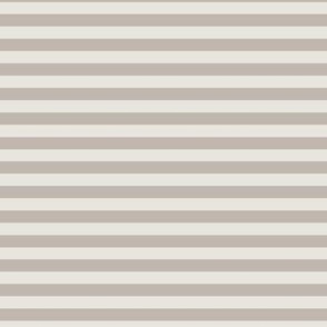 Horizontal Bengal Stripe Pattern - White Dove and Silver Dollar