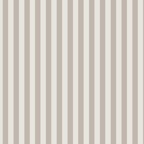 Vertical Bengal Stripe Pattern - White Dove and Silver Dollar
