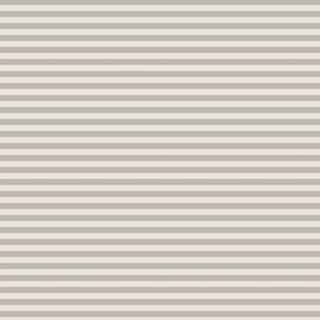 Small Horizontal Bengal Stripe Pattern - White Dove and Silver Dollar