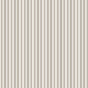 Small Vertical Bengal Stripe Pattern - White Dove and Silver Dollar
