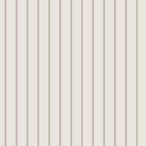 Vertical Pin Stripe Pattern - White Dove and Silver Dollar