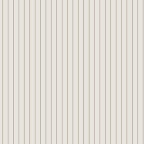 Small Vertical Pin Stripe Pattern - White Dove and Silver Dollar