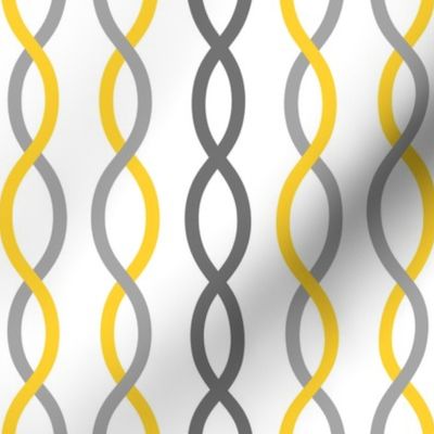 Fun Yellow Wavy Lines 