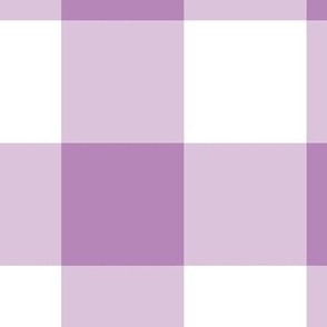 Extra Jumbo Gingham Pattern - Dusty Lilac and White