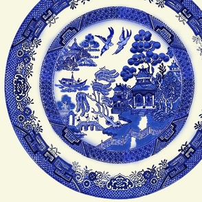 21x21 Blue Willow Plate