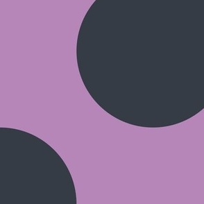 Jumbo Polka Dot Pattern - Dusty Lilac and Charcoal