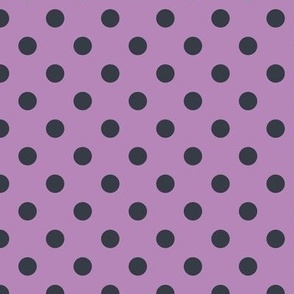 Polka Dot Pattern - Dusty Lilac and Charcoal