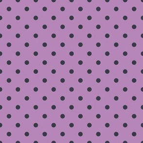 Small Polka Dot Pattern - Dusty Lilac and Charcoal
