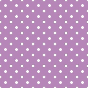 Small Polka Dot Pattern - Dusty Lilac and White