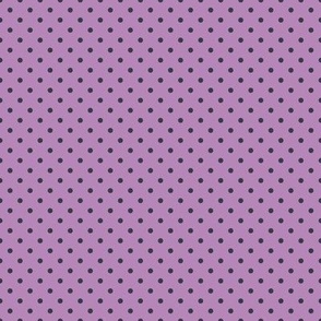 Tiny Polka Dot Pattern - Dusty Lilac and Charcoal
