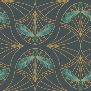1920s Dragonfly Teal