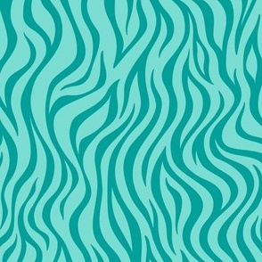 Zebra Stripe Pattern - Turquoise and Deep Turquoise