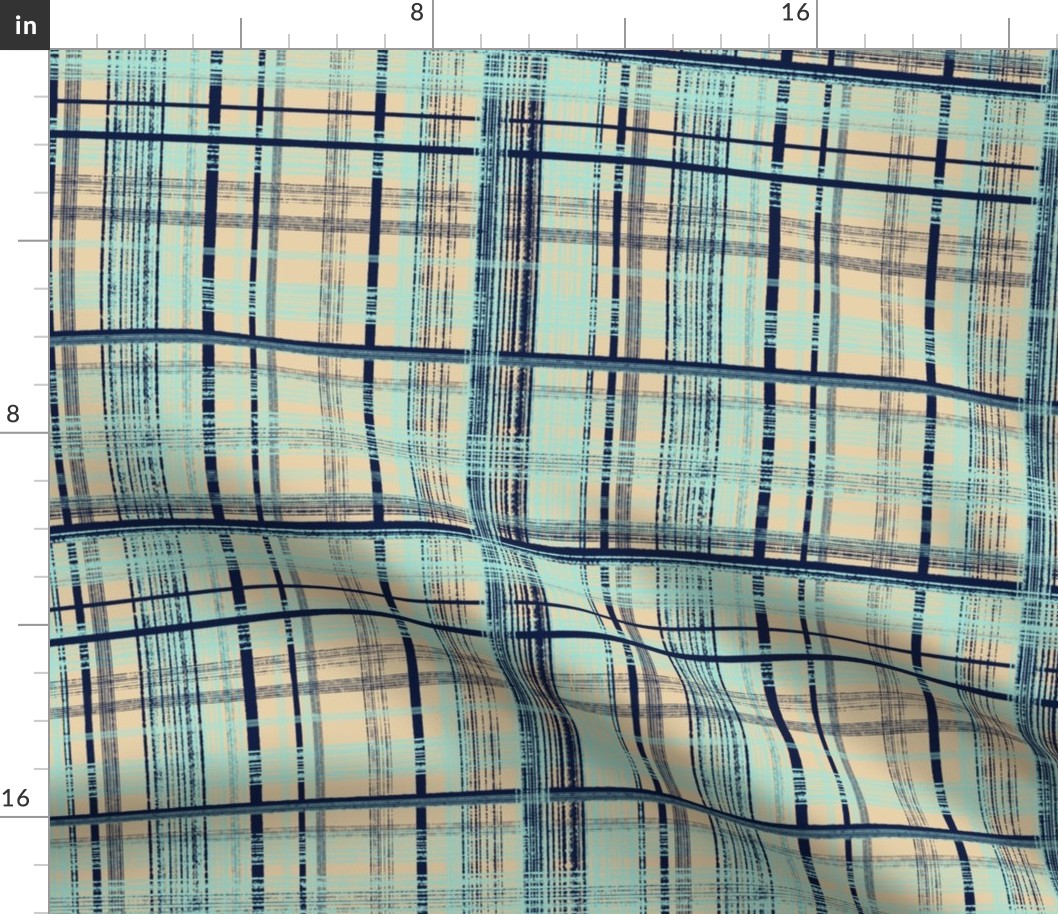 Blue Plaid Weave  -small