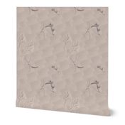 6x7-Inch Repeat of Light Sepia Textured Blocks with Foxtail Grasses