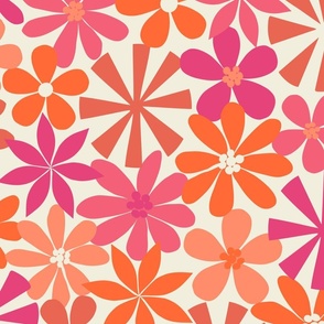 Marianne Mod Flower (Orange Pink) Large