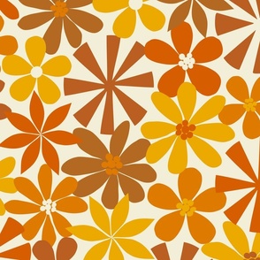 Marianne Mod Flower (Orange Yellow Brown) Large