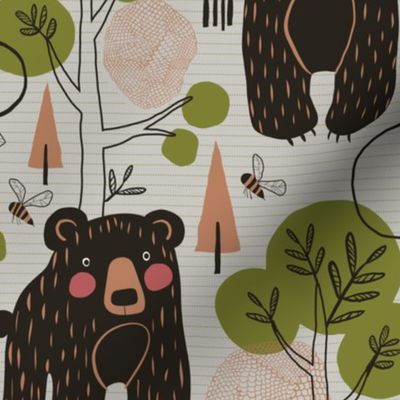 Bears and Bees - Large