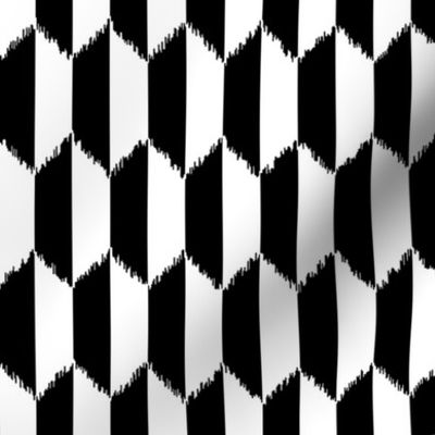 Geo Ikat Hexagon Black&White