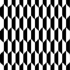 Geo Ikat Hexagon Black&White