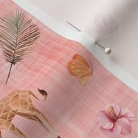 safari tropical peach linen