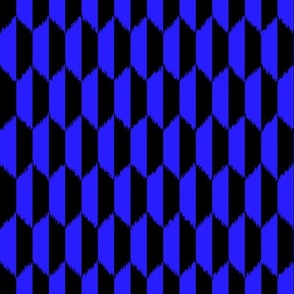 Geo Ikat Hexagon Black&Blue