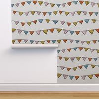 Bunting  Garland V1 - Colorful Celebration Party Decor in Stripes or Birthday Party - Medium
