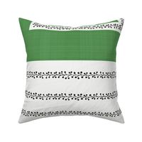 Extra Bands Green and Black Berry Stripe Banded Pillow