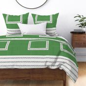 Extra Bands Green and Black Berry Stripe Banded Pillow