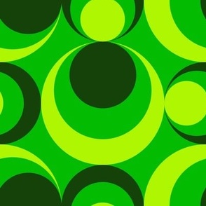 Retro style circles green