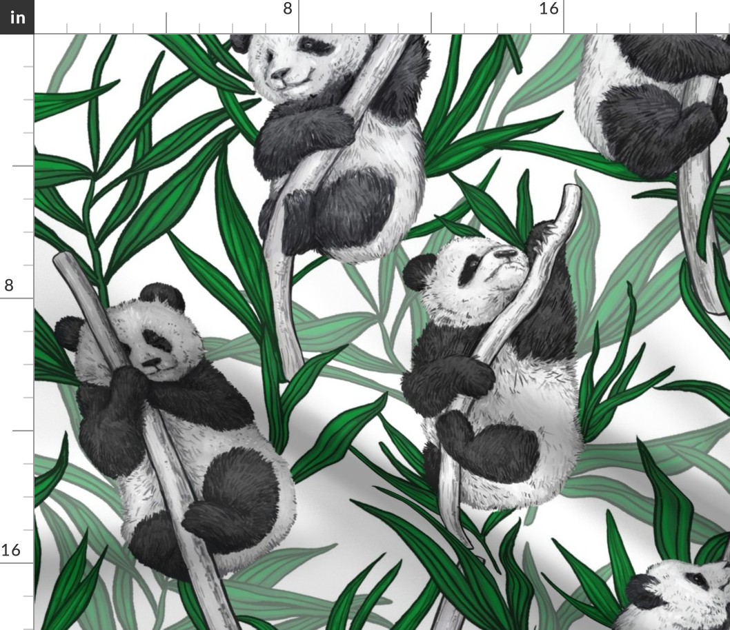Panda cubs pattern, big size