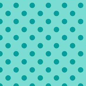 Polka Dot Pattern - Turquoise and Deep Turquoise