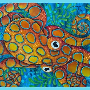 Blue Ring Octopus panel horizontal