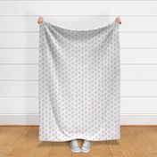 Small Scale | White Floral and Polka Dots | Pale Purple MK001