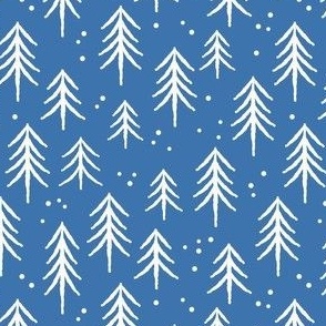 Winter Trees - Blue