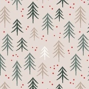 Winter Trees - Cream