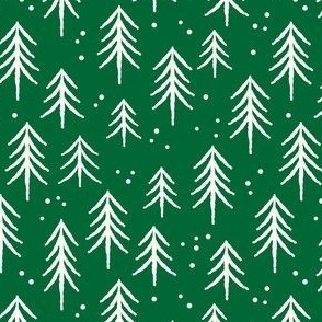 Winter Trees - Green 