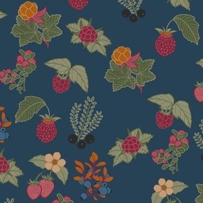 Vintage berries navy