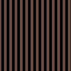 Vertical Bengal Stripe Pattern - Nutmeg and Black