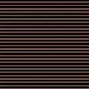Small Horizontal Bengal Stripe Pattern - Nutmeg and Black