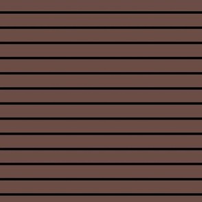 Horizontal Pin Stripe Pattern - Nutmeg and Black