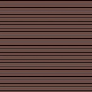 Small Horizontal Pin Stripe Pattern - Nutmeg and Black