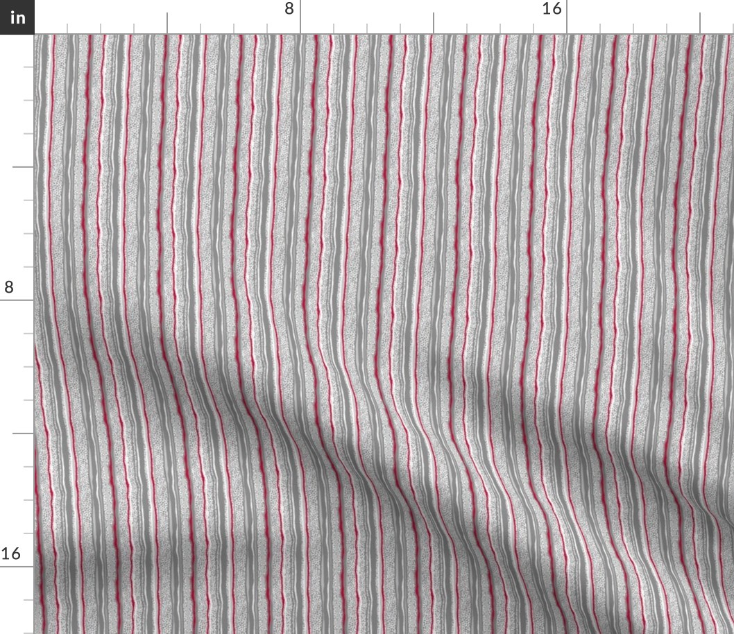 Vertical Stripes Over Little Grey Dots - No Black