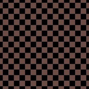 Checker Pattern - Nutmeg and Black