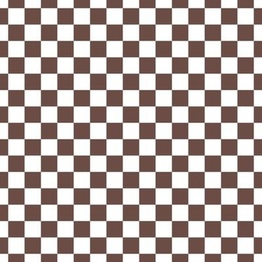 Checker Pattern - Nutmeg and White