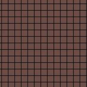 Grid Pattern - Nutmeg and Black